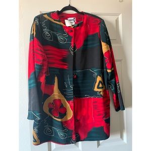 Marilyn B Vintage Multi-colored abstract  blazer